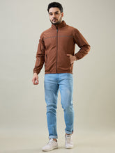 Tan Solid Windcheater Jacket
